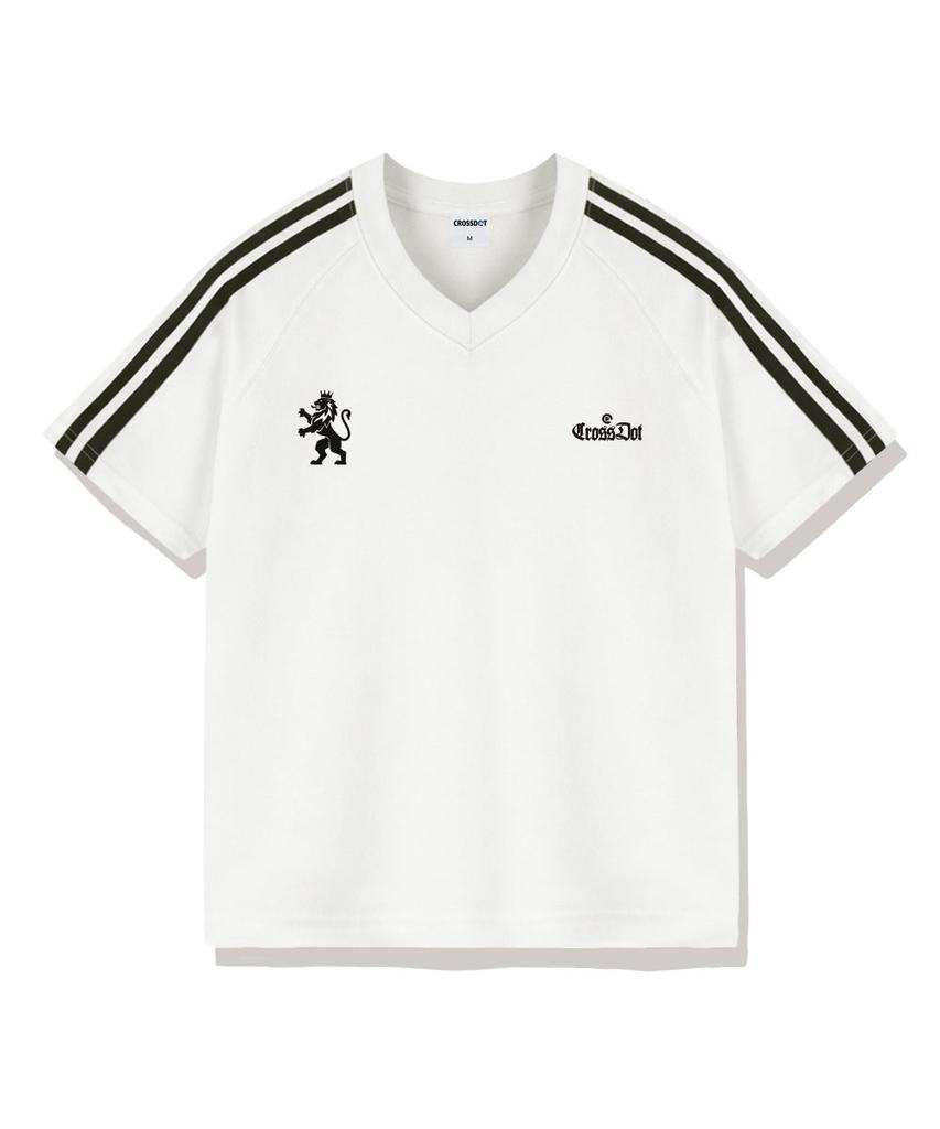 Keuloseudas Royal Track V-Neck Short Sleeve T-Shirt 4 Colors [Crsv_1003]