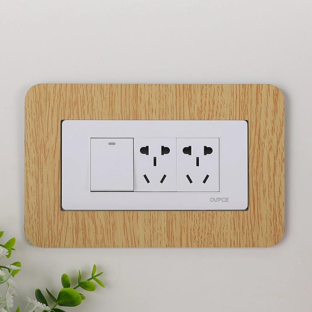 Dustproof Socket Frame Cover Anti-Dirty Acrylic Wall Decor Home Wall Renovation