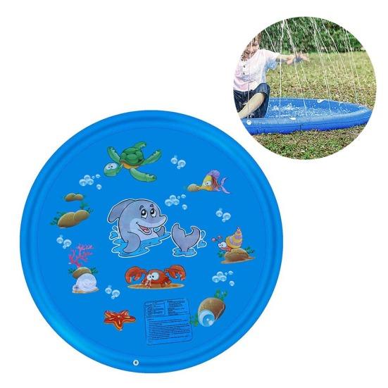 Outdoor Lawn Beach Sea Animal Inflatable Water Spray Kids Sprinkler Play Mat