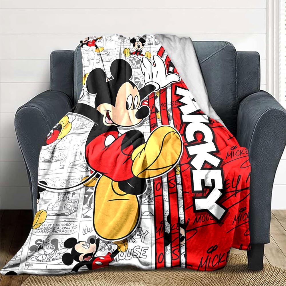 Mickey Mouse Comic Strip Blanket Soft Throw Blanket For Home Bedroom Bed Sofa Travel Office Solid Christmas Blanket