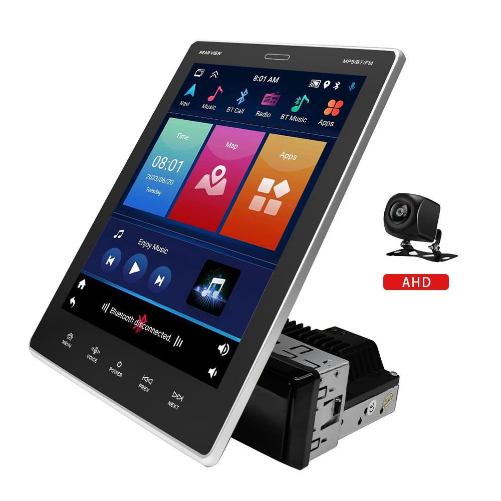 9.5Inch 1Din Car Radio 2+64G Multimedia Player Carplay Android Auto Vertical HD Touch Screen WIFI GPS Bluetooth Autoradio