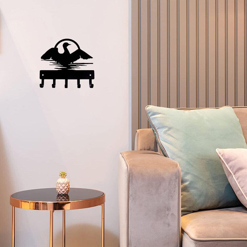 

Вешалка для ключей Loon on Water - 6 дюймов в ширину / 9 дюймов в ширину в металлическую настенную живопись