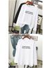 T-shirt ample à manches longues en pur coton pour femme - Nouveau pour Printemps/Automne 2024, Design amincissant couvrant le ventre