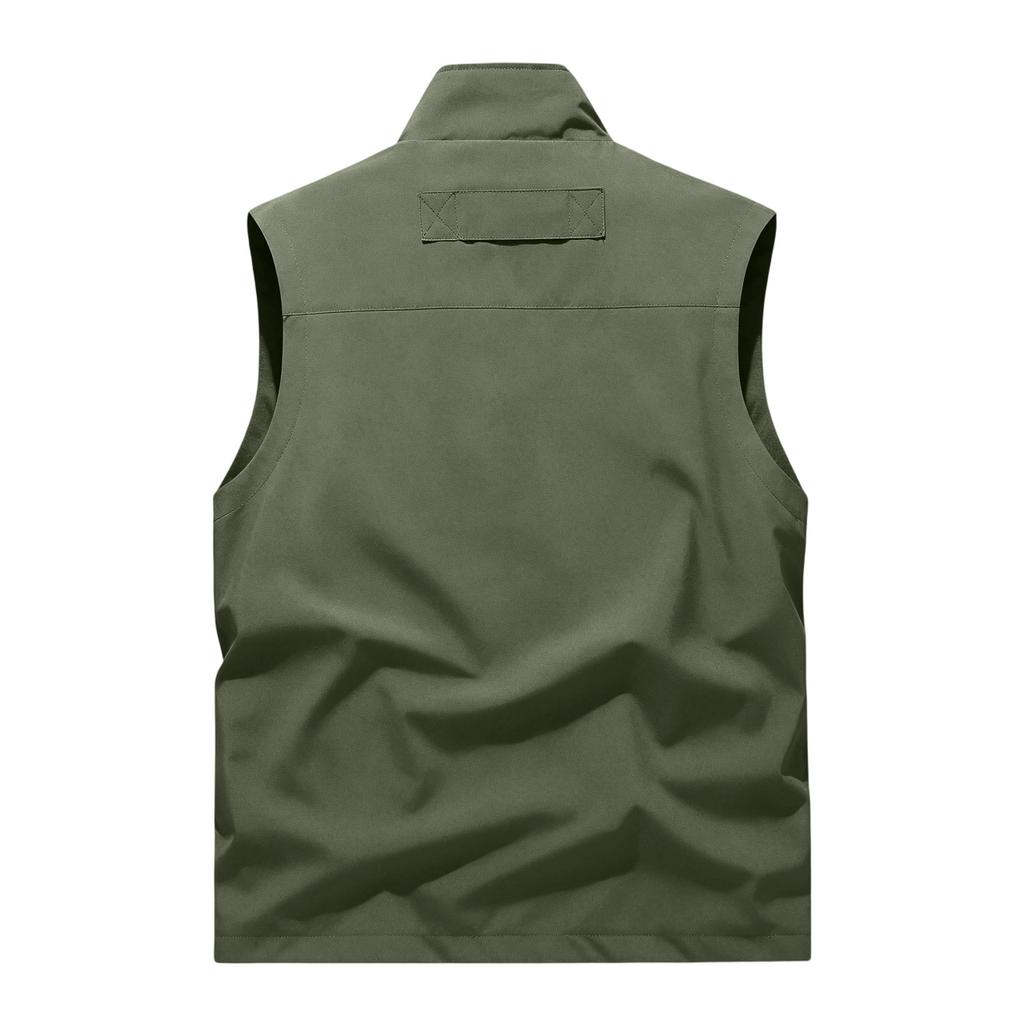 Gilet da Pesca da Uomo Asciugatura Rapida Giacca da Esterno Senza Maniche Leggero Multi Tasche Utilità Abbigliamento da Lavoro Gilet da Escursionismo