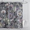 Boho Luxury Floral modern Shower Curtain flower printing Waterproof Polyester Bathroom Curtain with Hooks Bathtub Screen