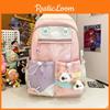 Girl Popular Nylon School Backpack With Large Capacity For Middle School Students