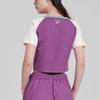 Reebok Color Block Knitted Round Neck Short Sleeve T-Shirt Women tops Purple White 24SRC406WGP2