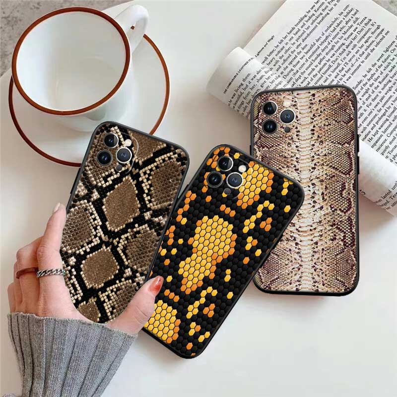 UP46 Slangenhuid DIY Tekening Nieuwe High-End Schelp Telefoonhoesje voor Xiaomi Poco F8 M4 M5 M6 M7 X3 X6 X7 Pro GT NFC Ultra