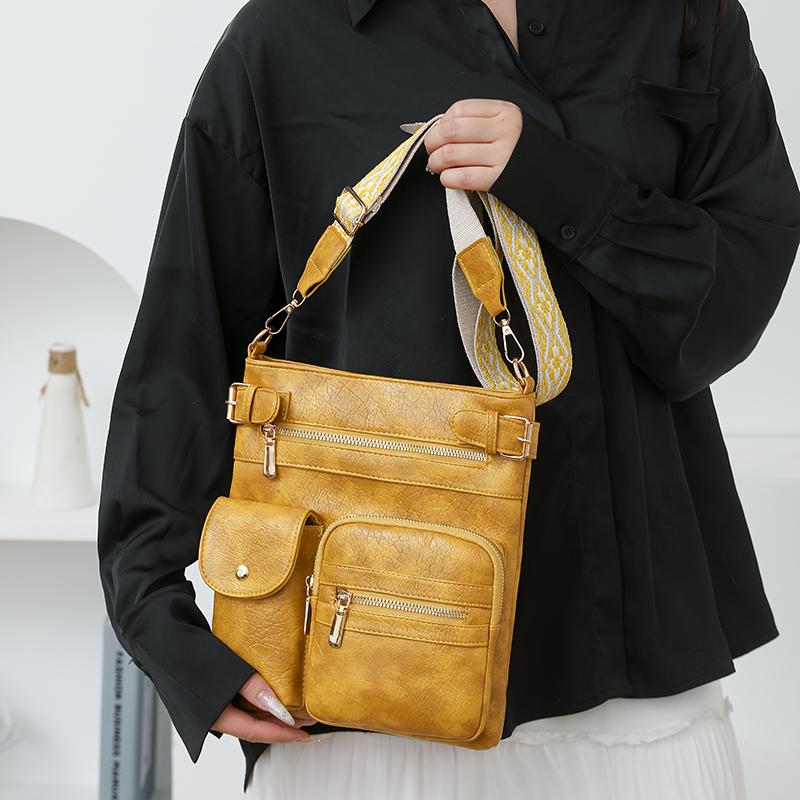 Diseñador de Moda Bolso de Hombro Femenino Pequeño de Cuero PU Bolso Cruzado Femenino Señoras Tendencia Clásico Bolso de Mano con Asa Bolsos Bandolera para Mujer