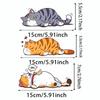 Set of 3 15x7cm Sleeping Cat Waterproof Vinyl Car Decal Window Bumper Exterior Decoration Accessories Scratch Resistant Sticker | #JP08