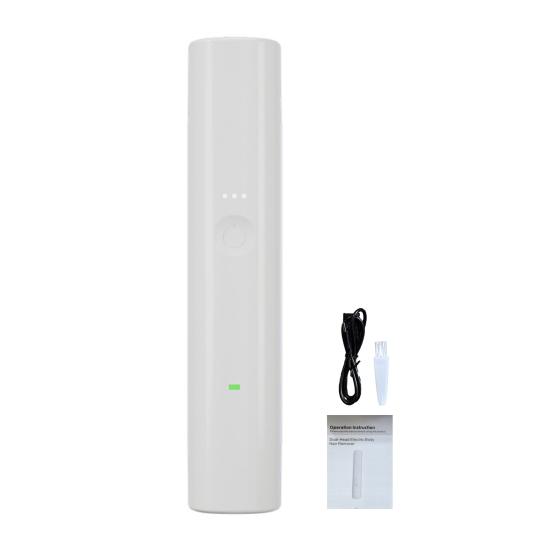 Women Electric Shaver Double Heads USB Rechargeable Waterproof Portable Face Body Bikini Area Arm Leg Hair Removal Epilator Razor Trimmer