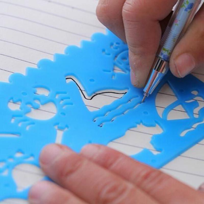 4Pcs Multi DIY Art Drawing Template Ruler Stencil Stationery