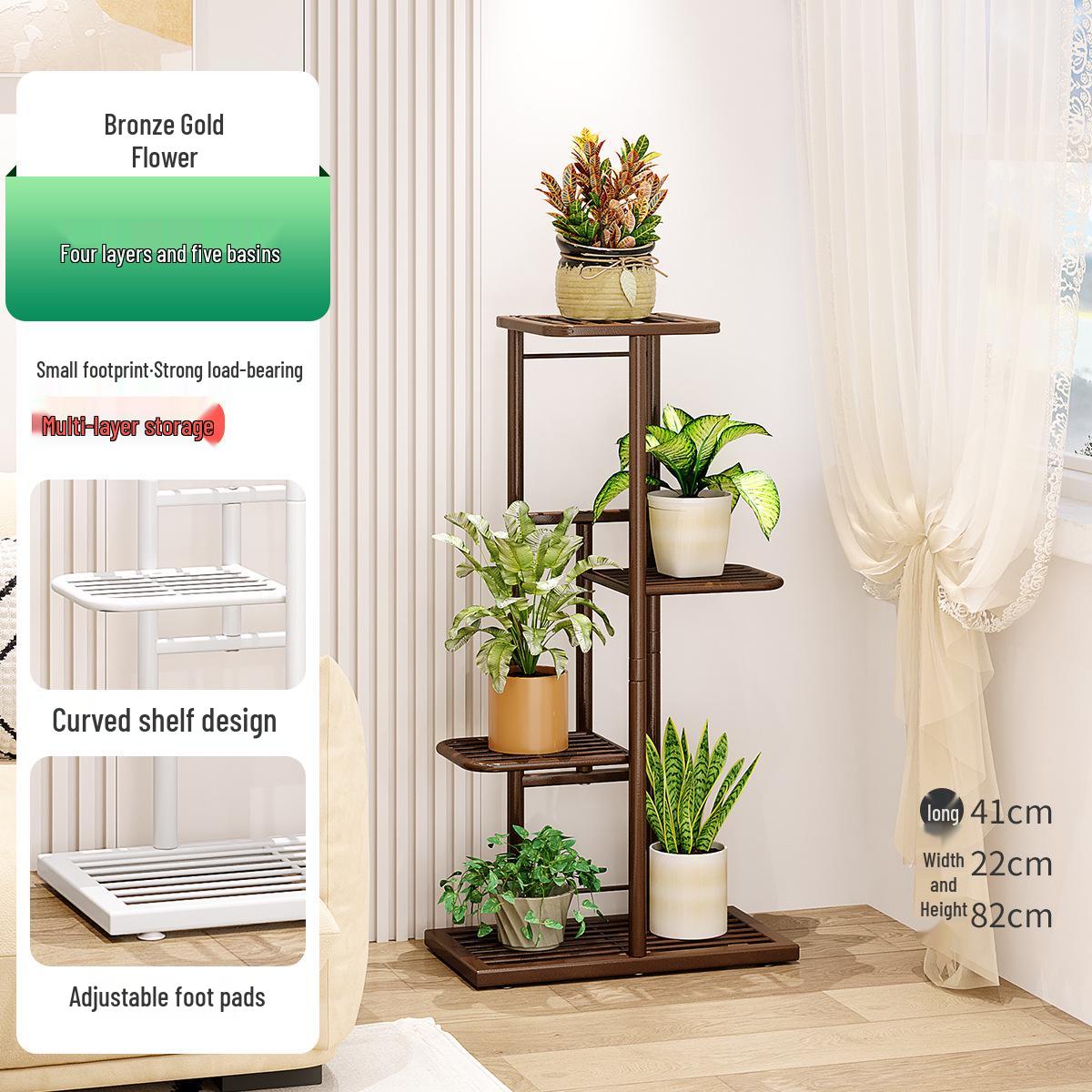 

Европейская кованая железная подставка для цветов - Многоярусная подставка для суккулентов и горшков для помещений/улицы