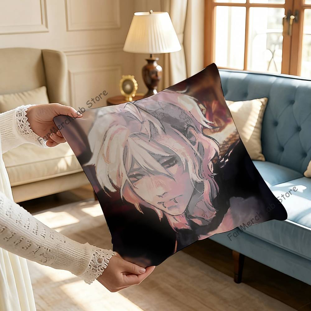 The PPromiseS of HHope Pillow Case Plush Fabric Soft Pillowcase Double Sided Print Sofa Cushion Cover Throw