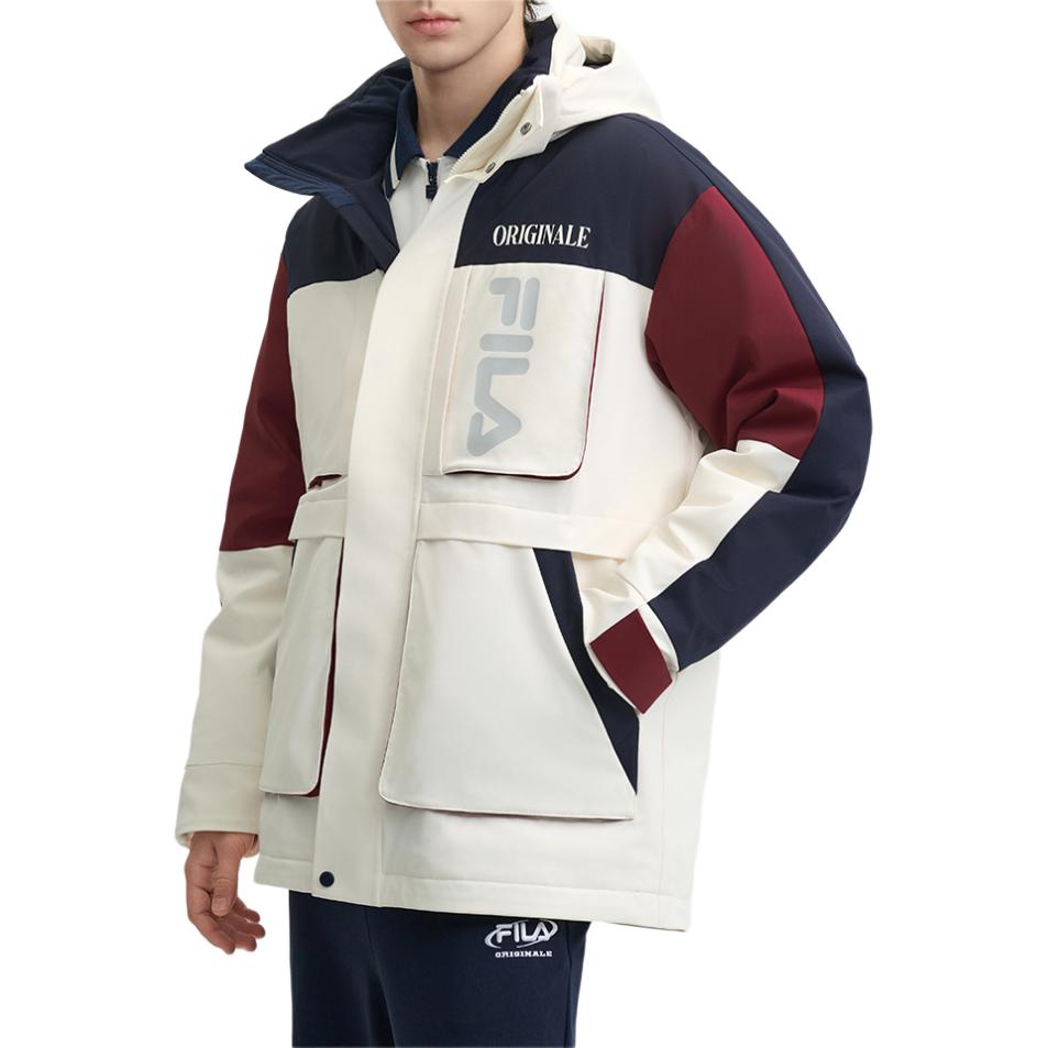 New FILA ORIGINALE Down Jacket Men's Pear Blossom White F11M449908FIV