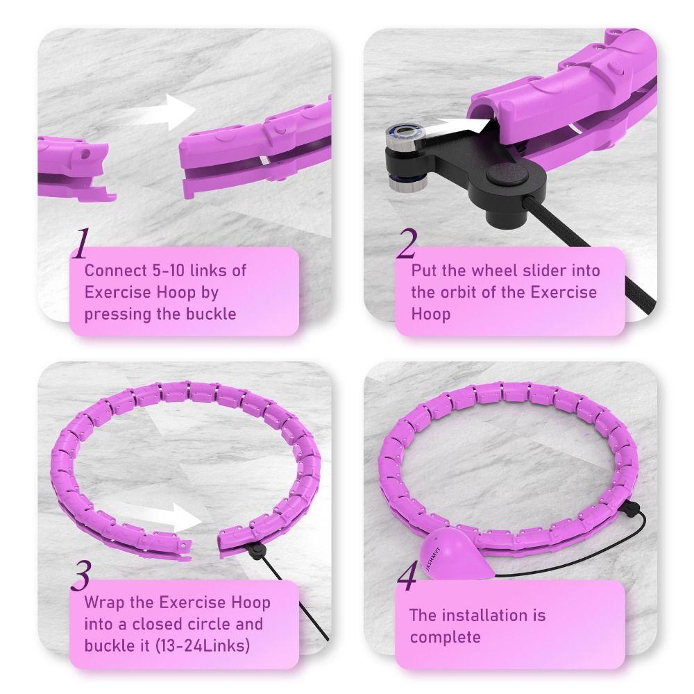 Detachable Fitness Hoop Adjustable Abdominal Workout Equipment  Adults Weight Loss