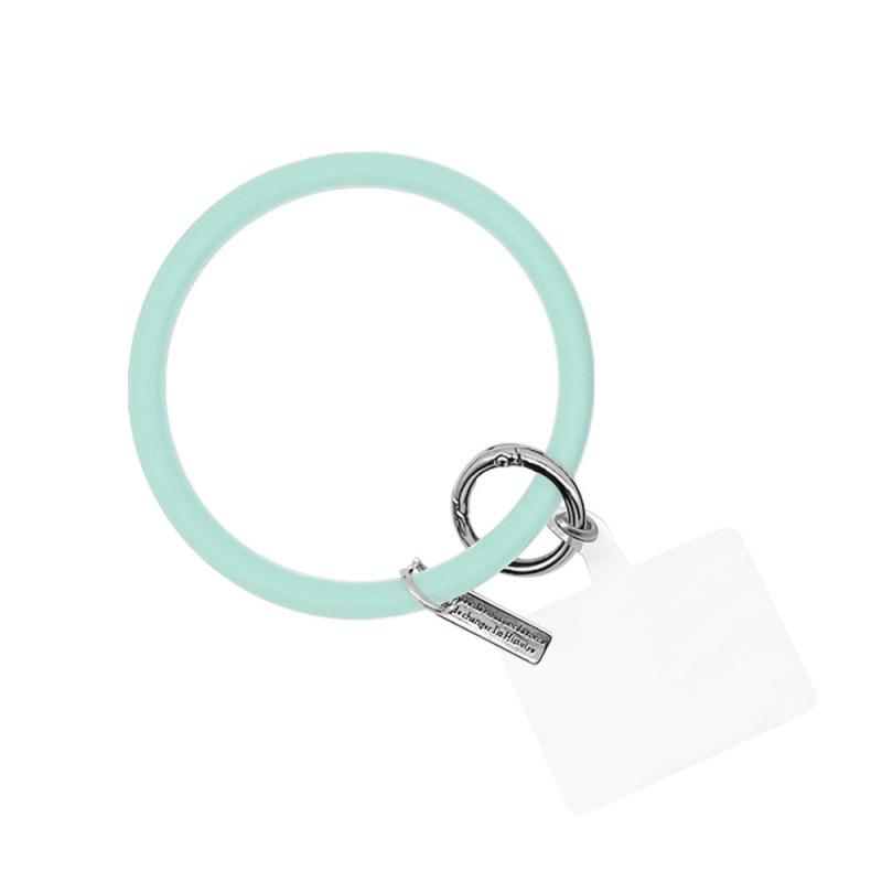 Heart-Shaped Silicone Bracelet Keychain Phone Strap
