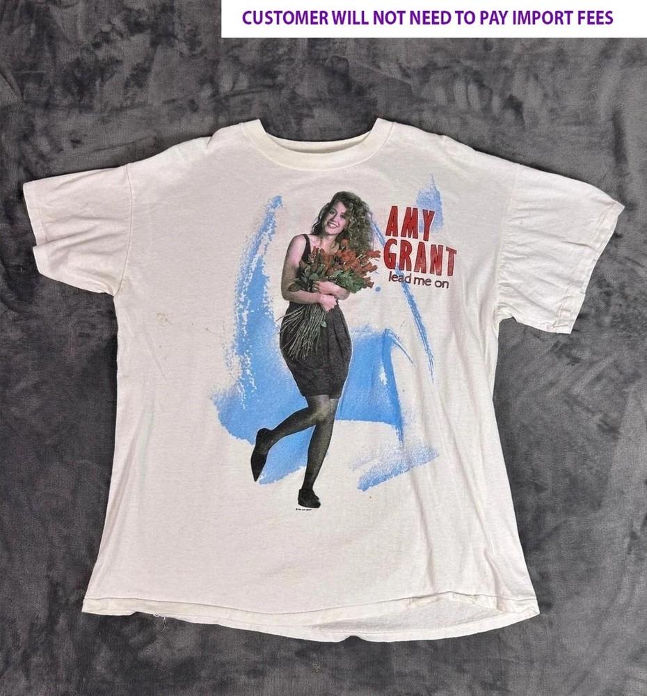 Vtg Lead Me On Tour Amy Grant s Gift For Fans White Shirt S to 5XL PN362 Unisex T-Shirt XXL