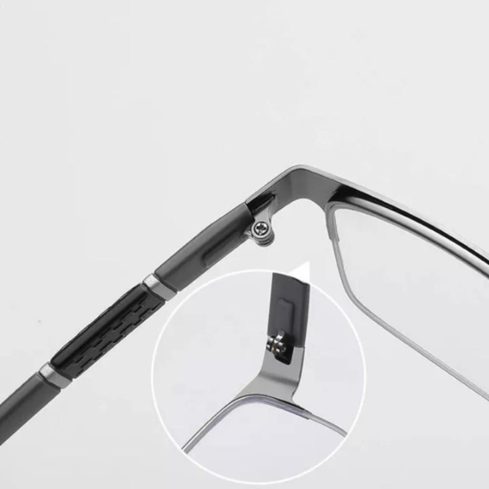 Photochromic Blue Light Glasses Half-frame Diopter Business Male Myopia Eyeglasses Fashion Sunglasses 0 To -6 0