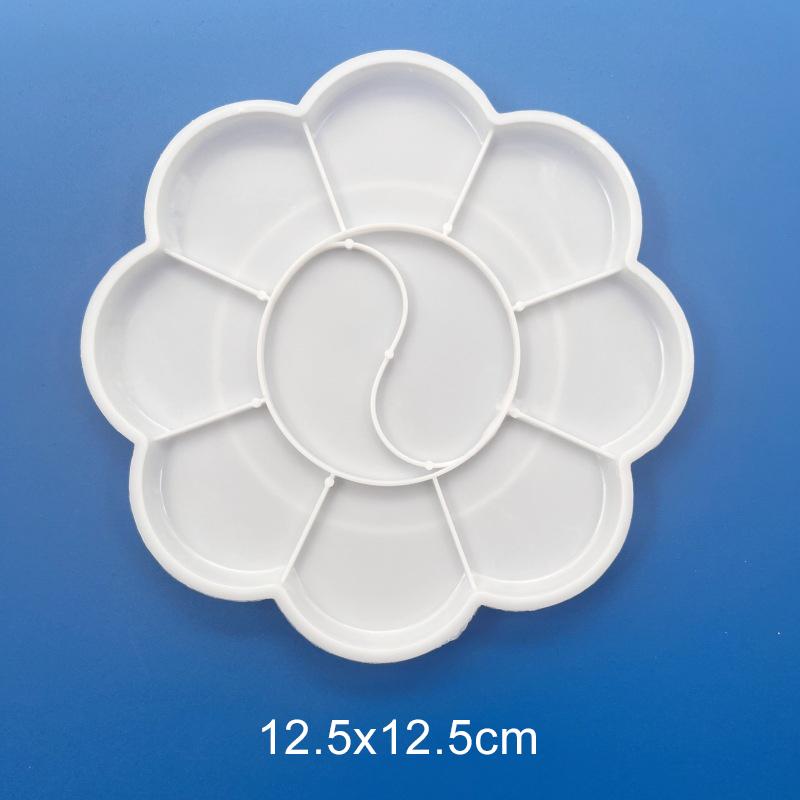 Color Palette Pigment Tray Plastic Office Educational Supplies Equipment Easy To Clean Suitable for Art Students Beginner TMZ