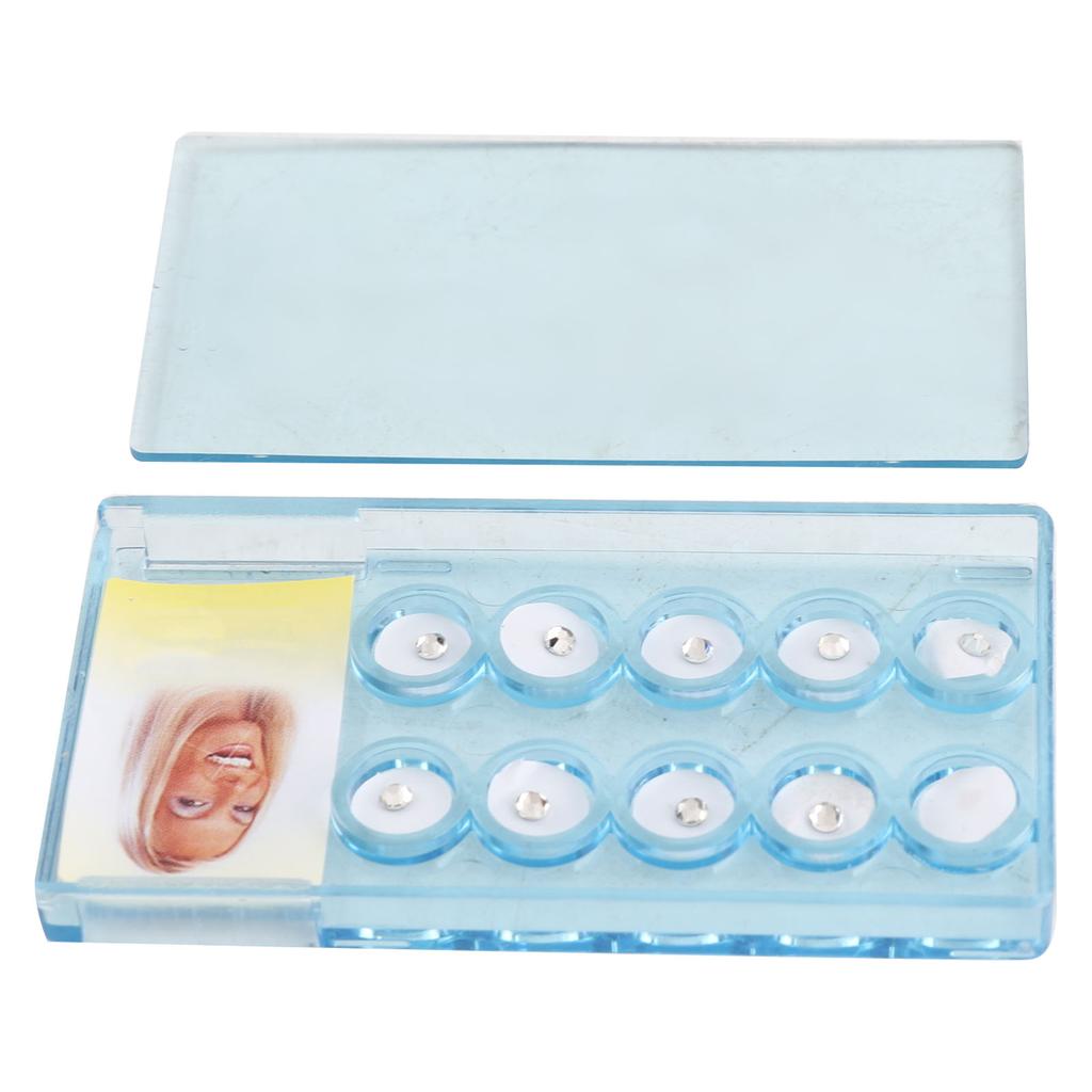 10pcs 2mm Dental Tooth Crystal Ornaments Teeth Jewelry Decoration White W  Box