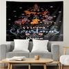Custom Name Christmas Tree Print Tapestry, Backdrop, Easy Setup, Ideal for Bedroom, Office & Living Room, with Aesthetic Wall Hanging Decor.