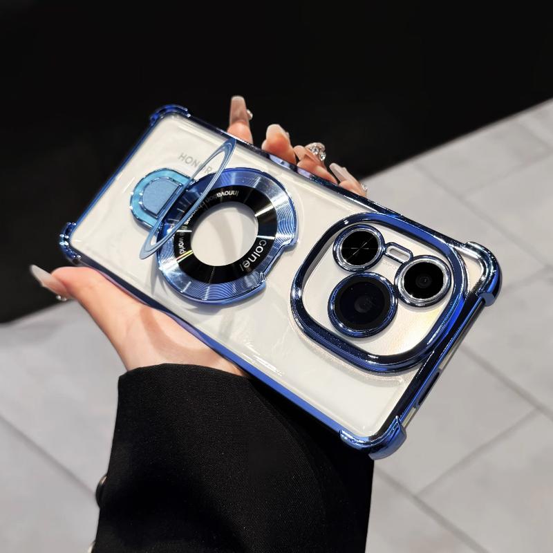 New Plating Magnetic Magsafe Bracket Shockproof Case For Motorola MOTO Edge 60 Edge 50 Edge50 Fusion Pro Neo Stand Holder Cover