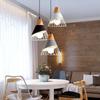 Chandelier, LED Light, Simple Dining Room, Living Room, Bedroom, Solid Wood, Aluminum, Wrought Iron Bar, Dining Room Chandelier