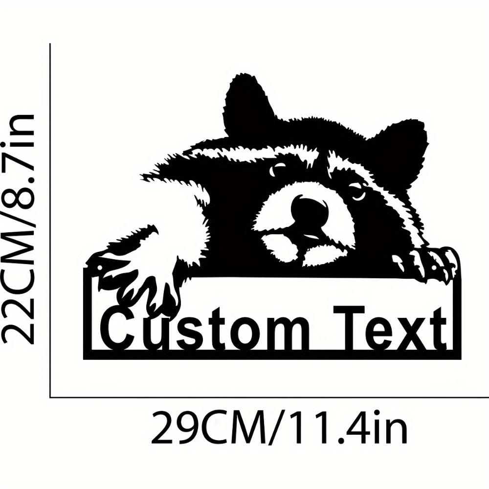 

Metal Wall Art Decor, Vintage Raccoon Sign, Customizable Metal Tin Sign, Home Wall Hanging, Rustic Farmhouse Decoration, Indoor Outdoor Art