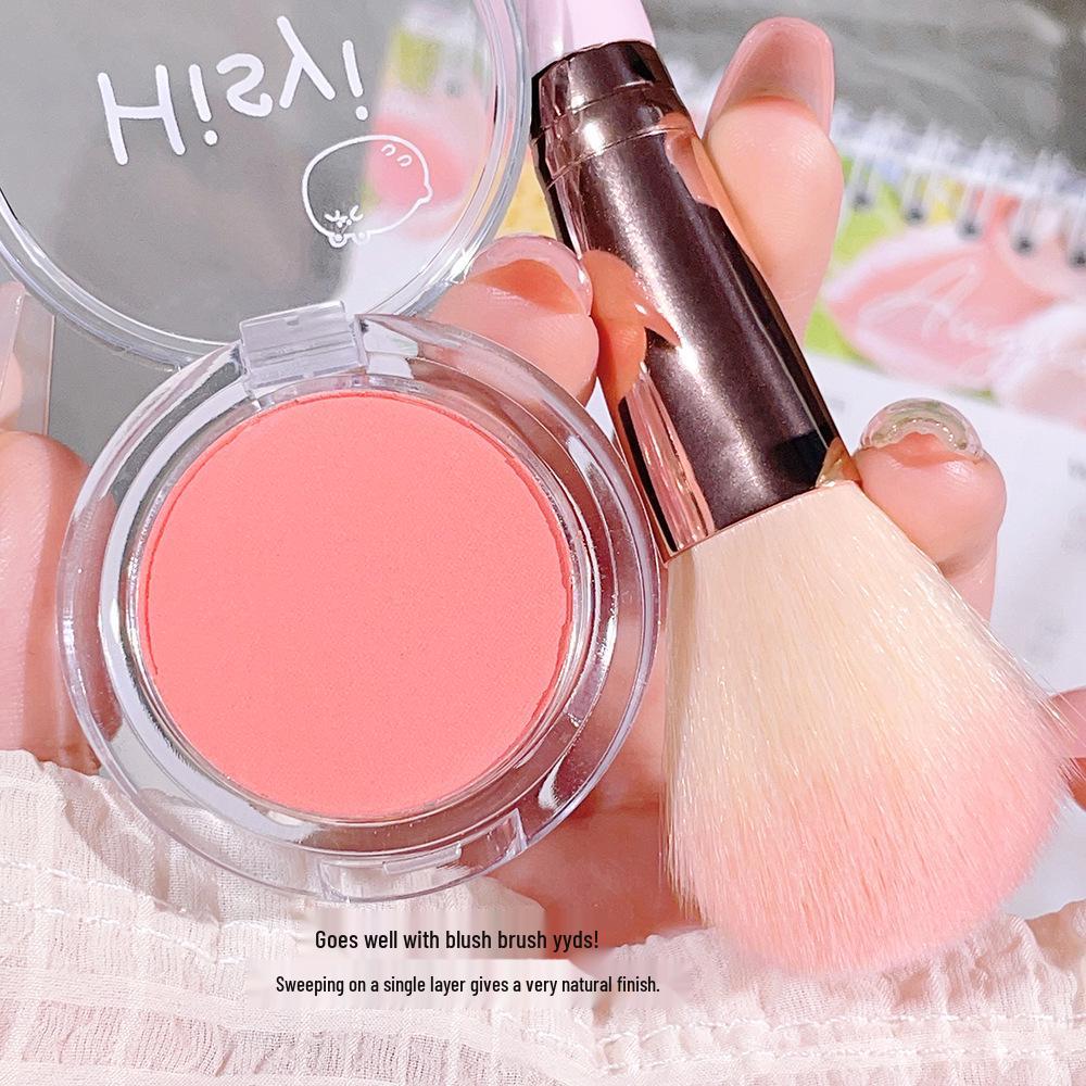 HISYI Single-Color Blush & Eyeshadow: Energetic, Natural Brightening with Fine Shimmer, Matte Highlighter, and Contour for Women.