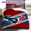 Set Copripiumino Trapuntato con Fantasia Houston Texans Federa Decorazione per la Casa Regalo di Compleanno (1 * copripiumino + 2 * federa, senza nucleo)