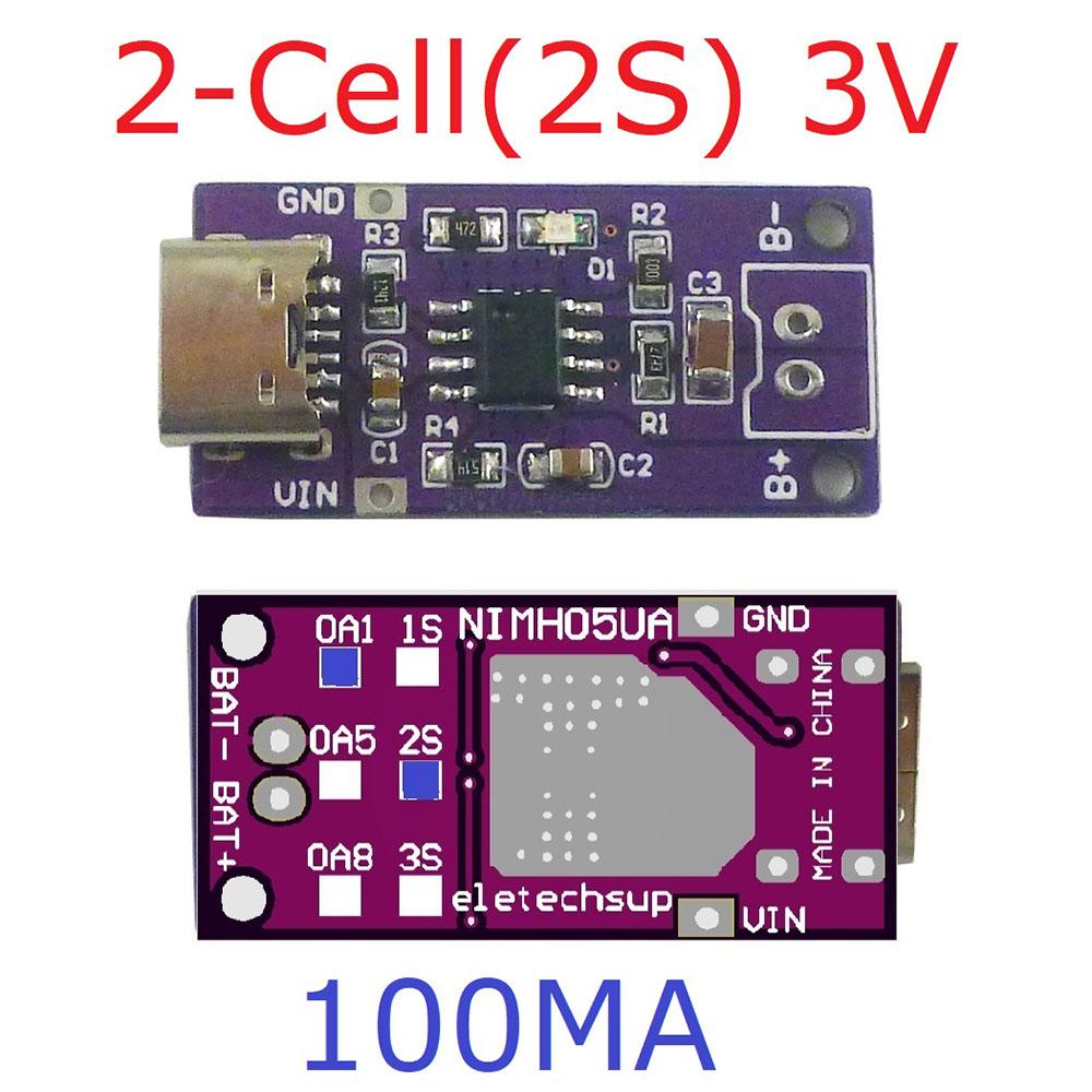 

Модуль зарядного пристрою для Ni-MH акумуляторів TYPE-C 1S 2S 3S 1.5V 3V 4.5V для 1.2V 2.4V 3.6V CC/CV DC-DC перетворювача
