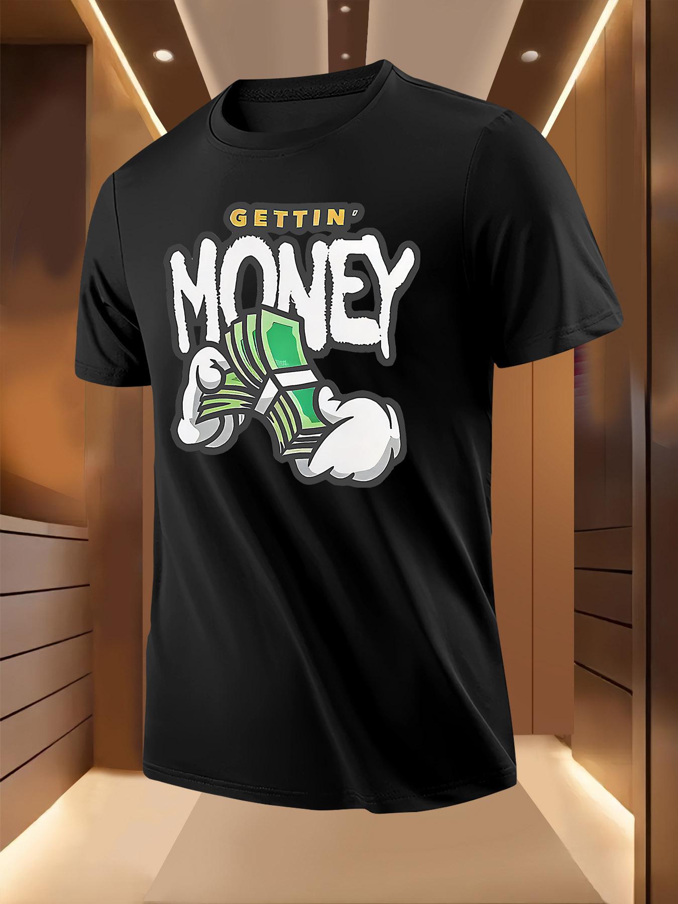 Graphic Tshirt - GETTIN MONEY Dollar Bill Print XL