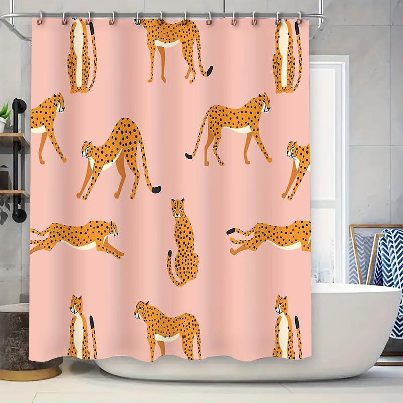 

Cat Shower Curtain Cute Kitten Bathroom Decor Animal Pattern Washable Fabric Liner Modern Home Decor Vintage Style Washable W60H190(CM)-1 Pcs