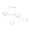 2Pcs Aluminum Alloy Curtain Rod Bracket Double Hook Thick Mounting Heavy Curtain Holder Easy Installation Stable Fixed White