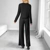 YYFS Women's Fashion Casual Spring Autumn Solid Color Print Long Sleeve V-Neck Trousers Pants Suits