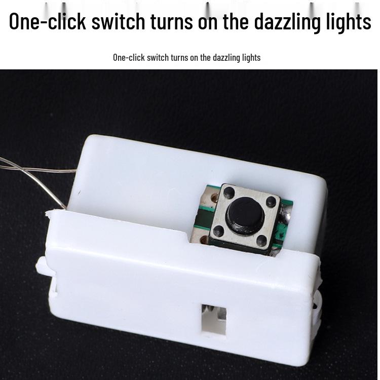 LED Colorful Flashing Star String Lights with Copper Wire for Decorating Balloons, Flowers, and Lanterns