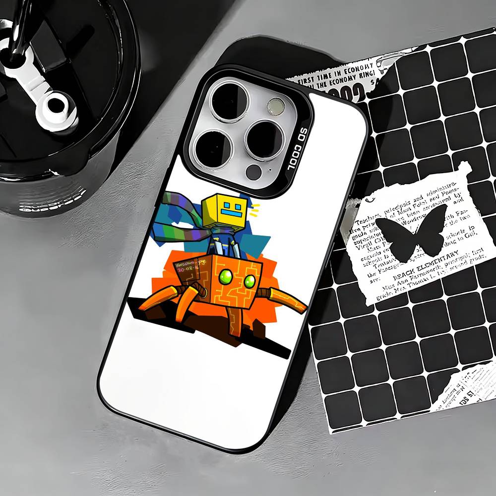 Retro G-Geometry D-Dash Game Phone Case For iPhone 17,16,15,14,13,12,11 Plus,Pro Max,XS,Colored silver phone case iPhone14