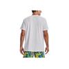 Under Armour Cartoon Pattern Printed Crew Neck Pullover American Vintage T-Shirt Men Tops White 1374213-100