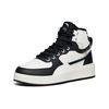 Anta Leather Fleece Lined Slip Resistant Abrasion Resistant High Top Skateboard Shoes Men's Black White 912148911-2