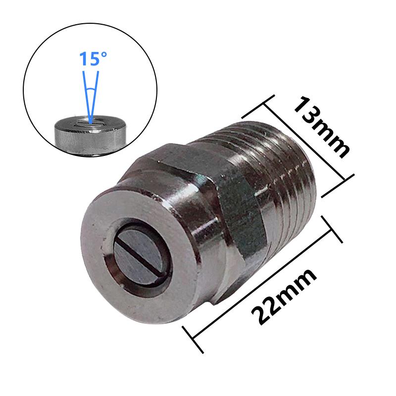 1/4" High Pressure Cleaner Washer Accessories Stainless Steel Spray Fan Nozzle Tips Head Rotating Turbo Nozzle Cleaner Tools 1Pc