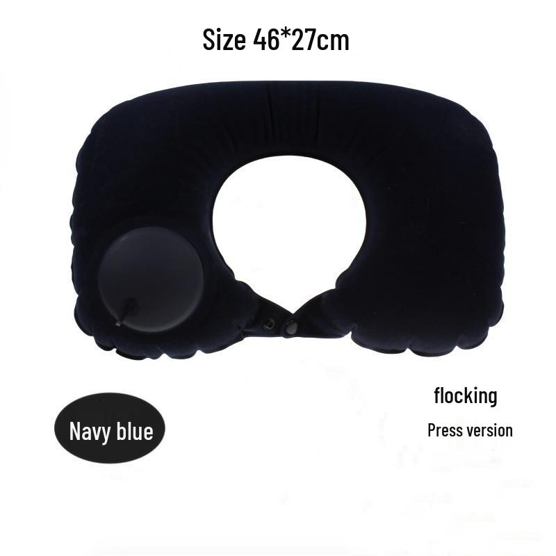 Portable U-shaped Neck Support Pillow - Foldable, Inflatable for Travel and Office Naps