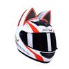 Electric Motorcycle Cat Ear Helmet Female Four Seasons Full Helmet Male Knight Locomotive Cute Rabbit Ears
