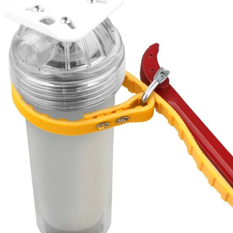 Adjustable Strap Oil Filter Belt Wrench Chain Spanner Puller for Motorcycle Repair Accessory