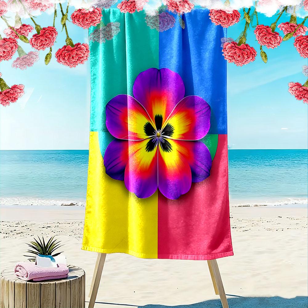Radiant tropical bloom Print beach towel, quick drying, suitable for travel, outdoor sports, jogging, the beach and swimming, gift