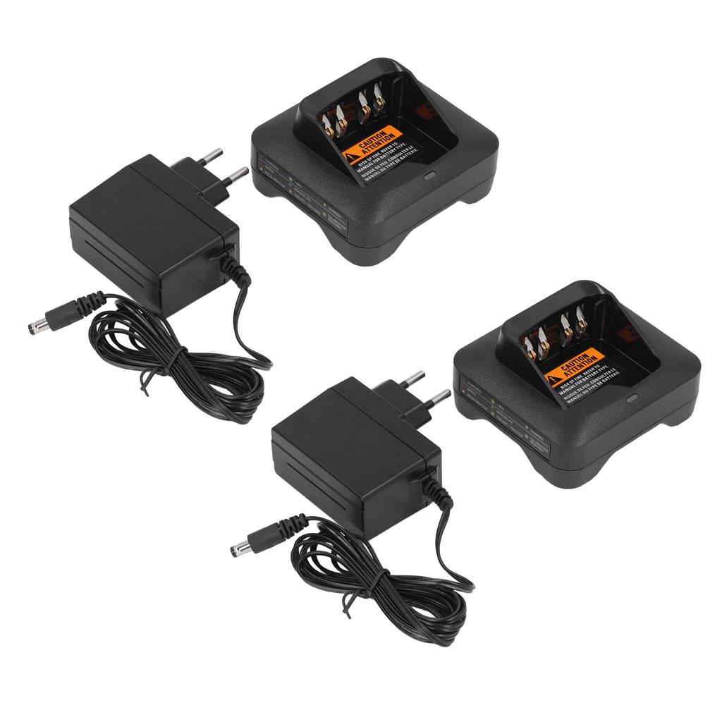 2 Stück 2-Wege-Funkgerät Akkuladegerät LED-Ladeanzeige Erhöhte Sicherheit Akku-Tischladegerät