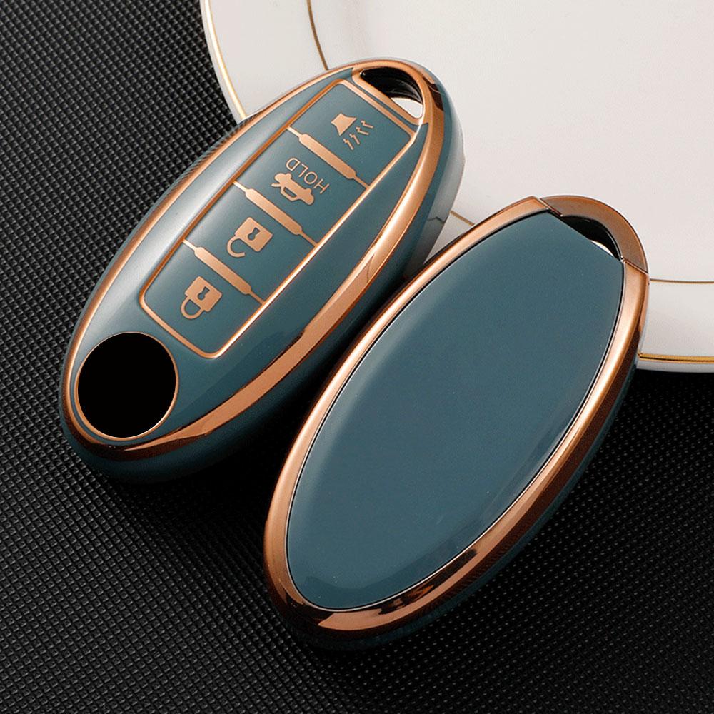 Car 4 Buttons TPU Key Case Cover Shell for Nissan Sentra Leaf Rogue Sunny Versa Patrol X-Trail Qashqai GT-R Kicks for Infiniti