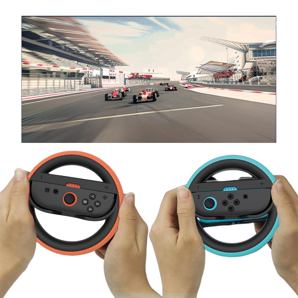 For Ns2 2Pcs Game Controller Racing Wheel Anti-Scratch Joy Con Hand Grip Wheel Round Steering Wheel Grip Holder Gaming Supplies