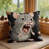 D Scream Animals Retro Cushion Cover Silky Short Plush Invisible Zipper Dustproof Sofa Pillow Case For Home Decor