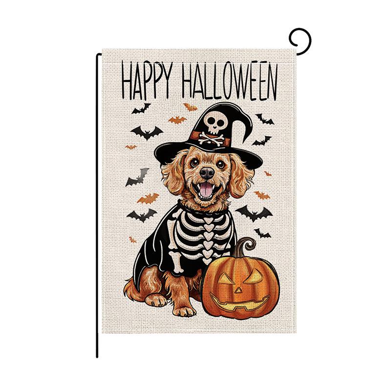 Halloween Garden Flags Ghost and Funny Pumpkin Decorations Indoor and Outdoor Hanging of Small Flags